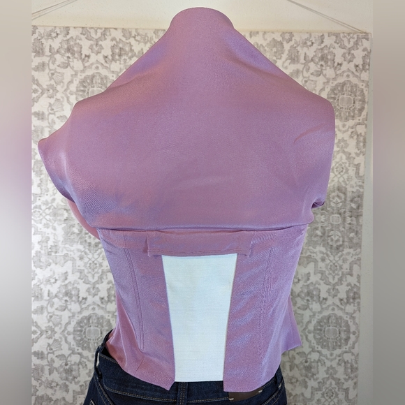 Spring 2012 RTW Phillip Lim 3.1 Lilac & Pink Silk Draped Bustier NWT sz 10 - Picture 10 of 17